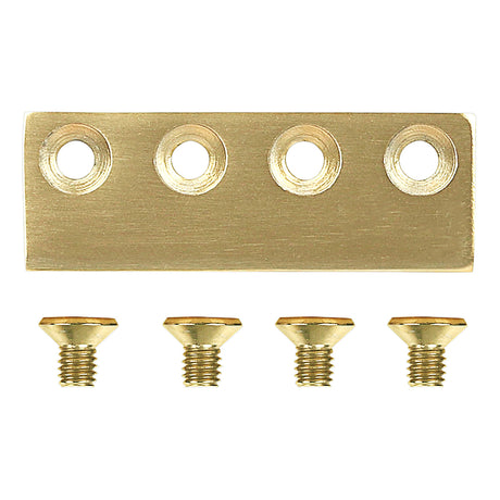 National Hardware 3-1/8 in. L Brushed Gold Steel Sliding Door Hardware Connecting Adapter 1 pk