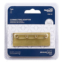 National Hardware 3-1/8 in. L Brushed Gold Steel Sliding Door Hardware Connecting Adapter 1 pk