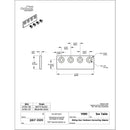 National Hardware 3-1/8 in. L Brushed Gold Steel Sliding Door Hardware Connecting Adapter 1 pk