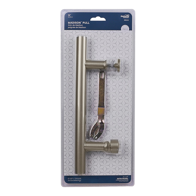 National Hardware Madison Satin Nickel Silver Steel Pull Handle 1 pc