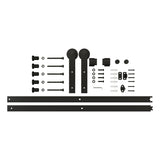 National Hardware Builder Matte Black Steel Barn Door Hanger Kit 1 pc