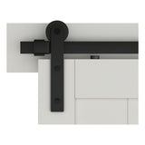 National Hardware Builder Matte Black Steel Barn Door Hanger Kit 1 pc