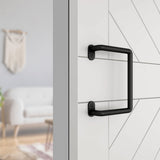 National Hardware Troy Matte Black Steel Pull Handle 1 pc