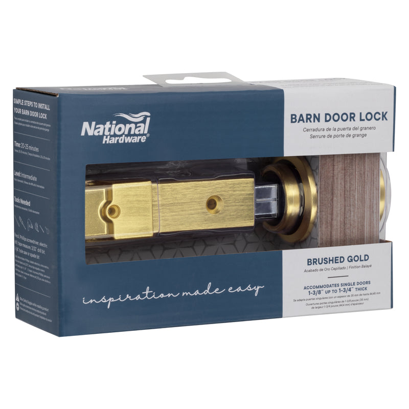 National Hardware Brushed Steel/Zinc Sliding Door Lock