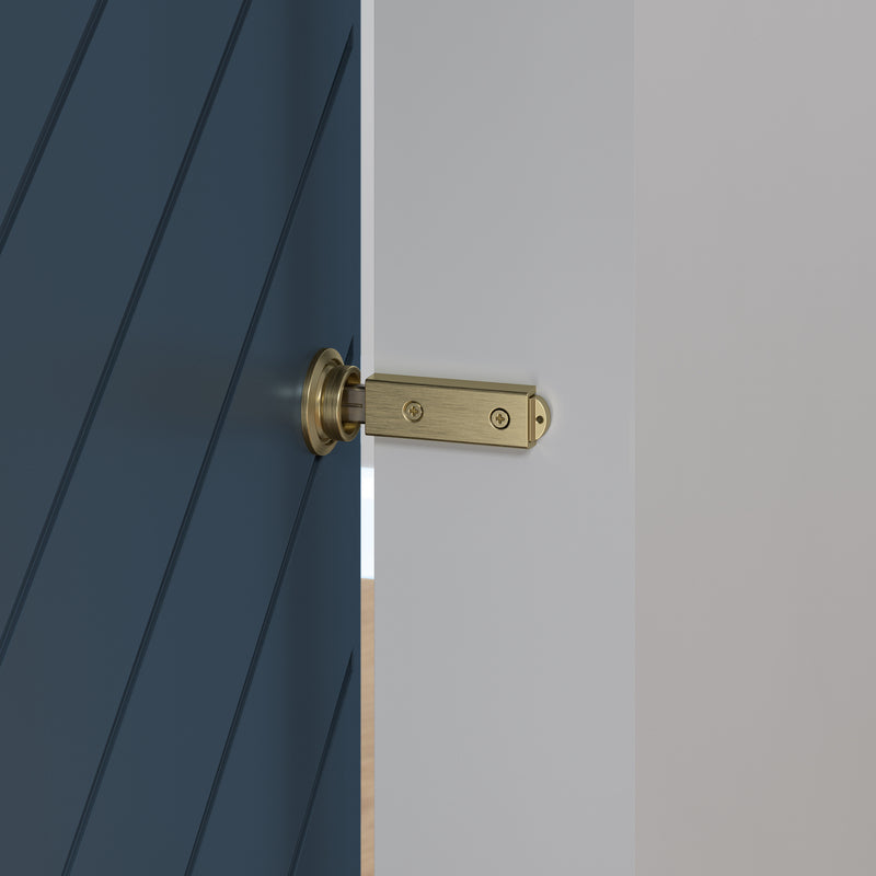 National Hardware Brushed Steel/Zinc Sliding Door Lock