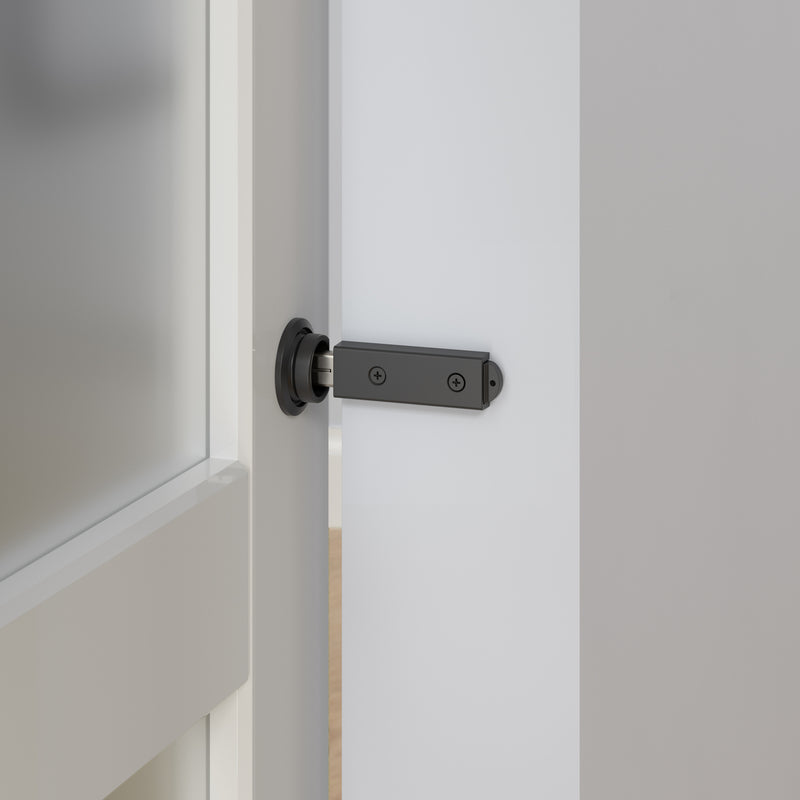 National Hardware Matte Steel/Zinc Sliding Door Lock