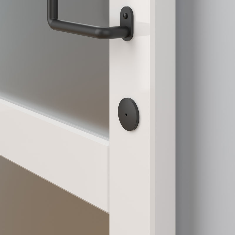 National Hardware Matte Steel/Zinc Sliding Door Lock