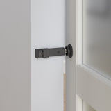 National Hardware Matte Steel/Zinc Sliding Door Lock