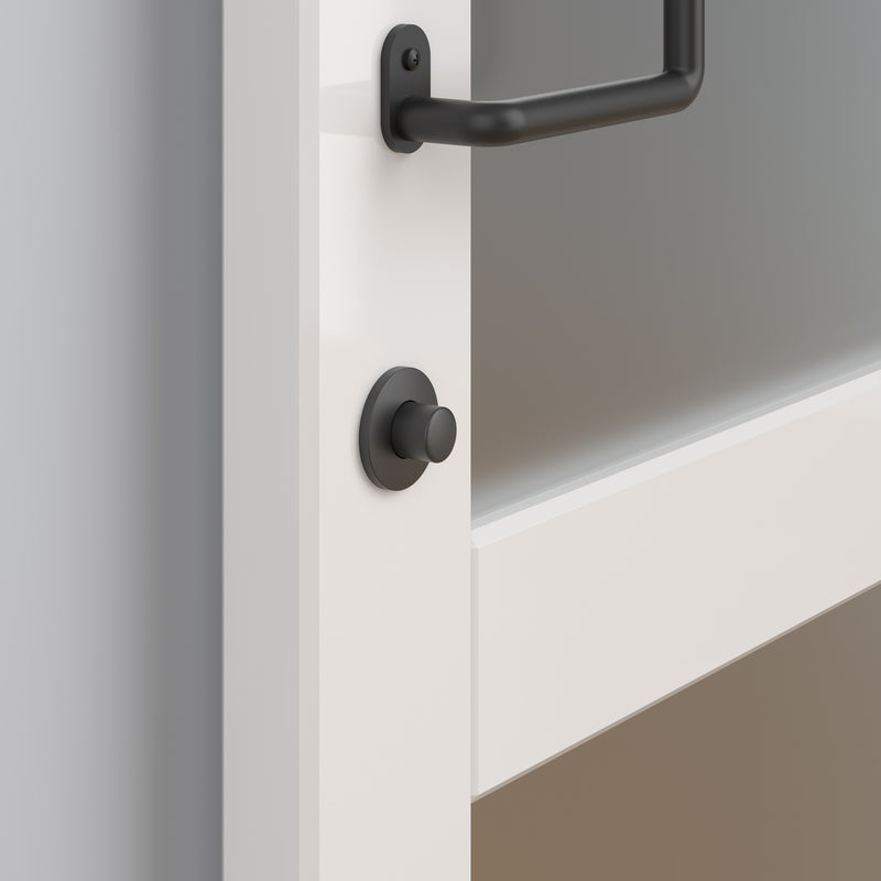 National Hardware Matte Steel/Zinc Sliding Door Lock