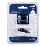 National Hardware Matte Black Aluminum Double Floor Guide 1 pc