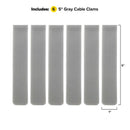 Wrap-It Cable Clams 5 in. L Gray Nylon Cord Organizer Strip