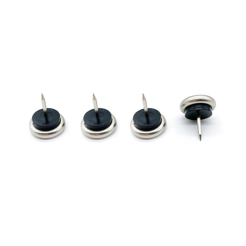 Projex Silver 1-1/16 in. Nail-On Nickel Chair Glide 4 pk