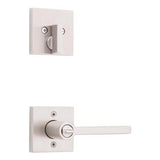 Kwikset Halifax Satin Nickel Zinc Lever and Single Cylinder Deadbolt