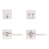 Kwikset Halifax Satin Nickel Zinc Lever and Single Cylinder Deadbolt