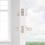 Kwikset Halifax Satin Nickel Zinc Lever and Single Cylinder Deadbolt