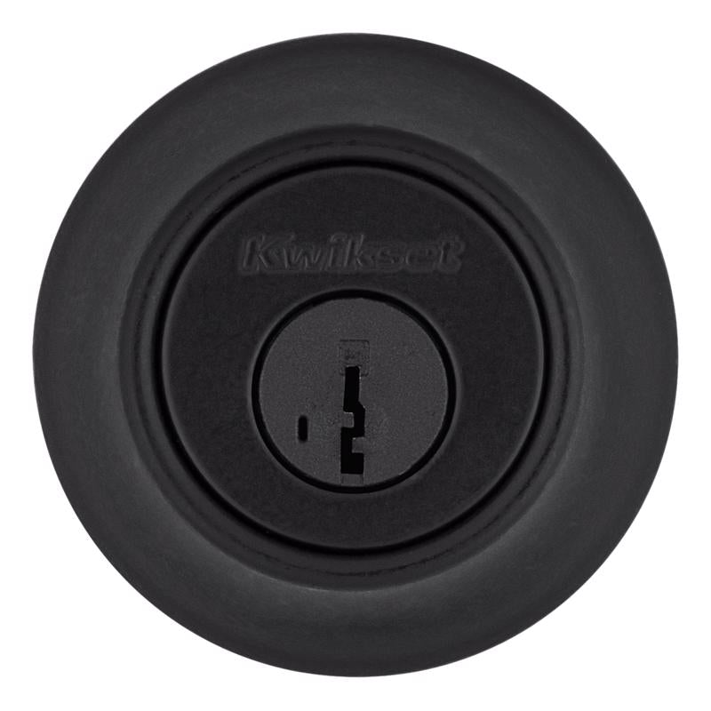 Kwikset Matte Black SmartKey Deadbolt 2-3/4 in.