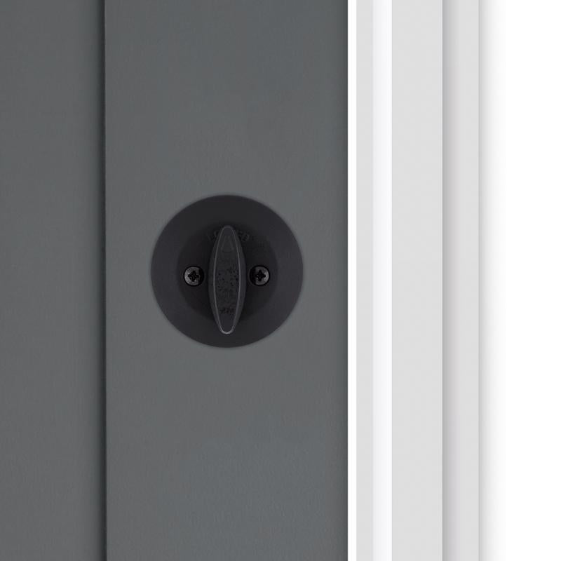 Kwikset Matte Black SmartKey Deadbolt 2-3/4 in.