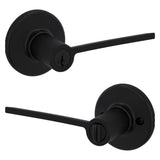 Kwikset Ladera Matte Black Keyed Entry Lever 2-3/4 in.