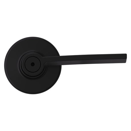 Kwikset Ladera Matte Black Bed and Bath Lever Right or Left Handed