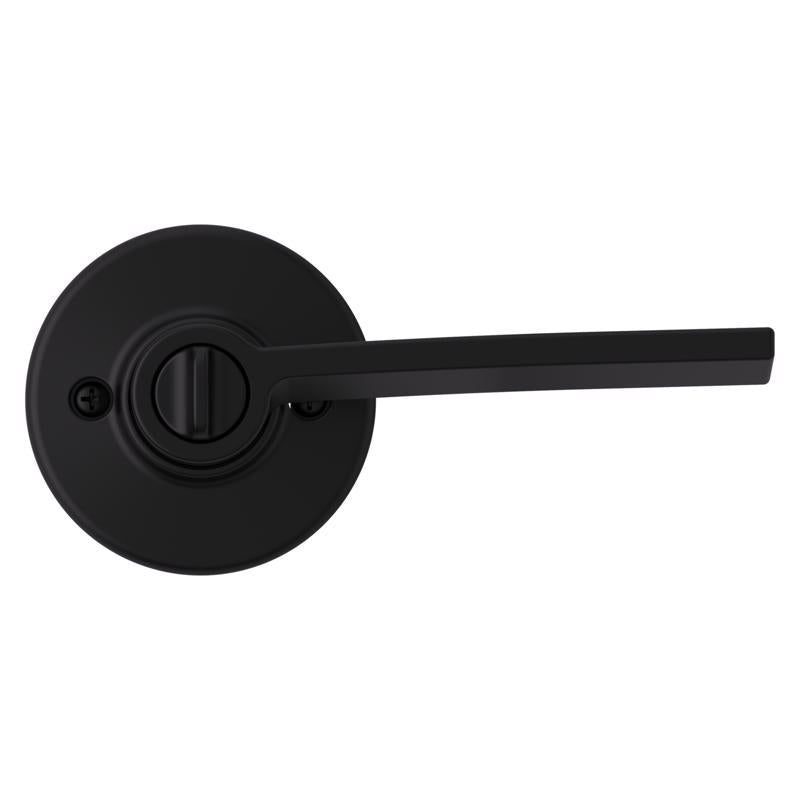 Kwikset Ladera Matte Black Bed and Bath Lever Right or Left Handed