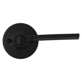 Kwikset Ladera Matte Black Bed and Bath Lever Right or Left Handed