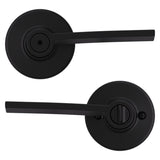 Kwikset Ladera Matte Black Bed and Bath Lever Right or Left Handed