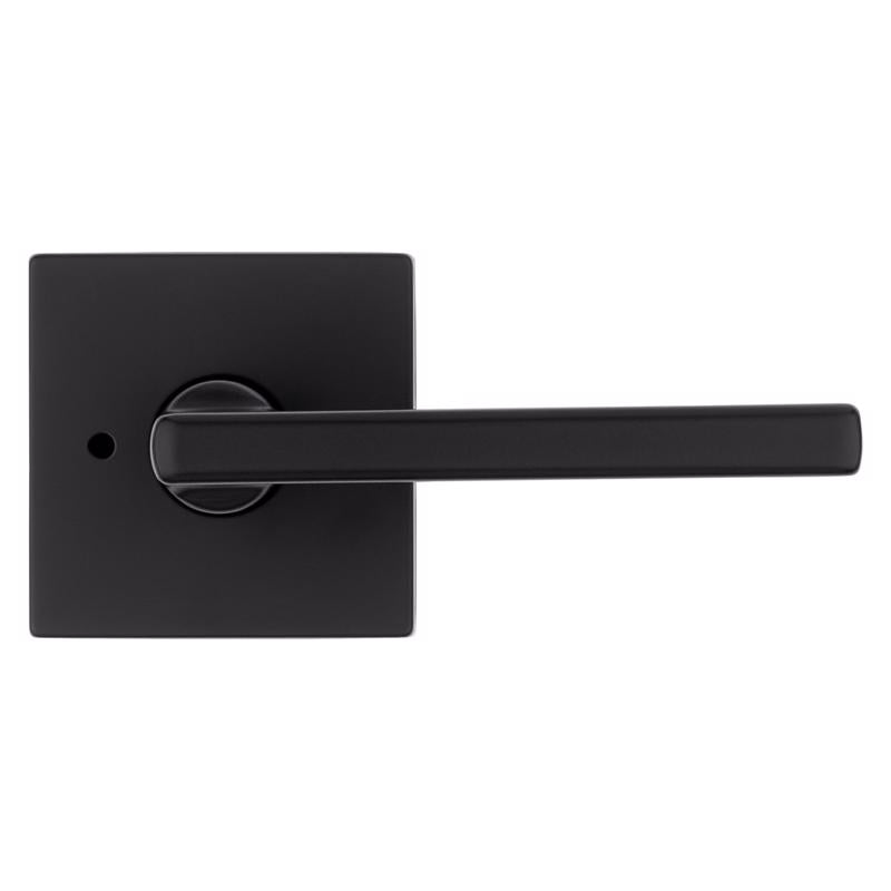 Kwikset Halifax Matte Black Bed and Bath Lever Right or Left Handed