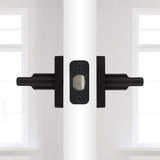 Kwikset Halifax Matte Black Bed and Bath Lever Right or Left Handed