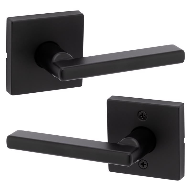 Kwikset Halifax Matte Black Passage Lever Right or Left Handed