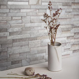 Smart Tiles 11.4 in. W X 22.5 in. L Gray Multiple Finish (Mosaic) Vinyl Adhesive Wall Tile 2 pc