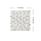 Smart Tiles 8.95 in. W X 8.97 in. L Gray Glazed Vinyl Adhesive Wall Tile 4 pc