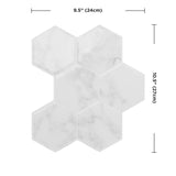 Smart Tiles 9.56 in. W X 10.61 in. L White Glazed Vinyl Adhesive Wall Tile 4 pc