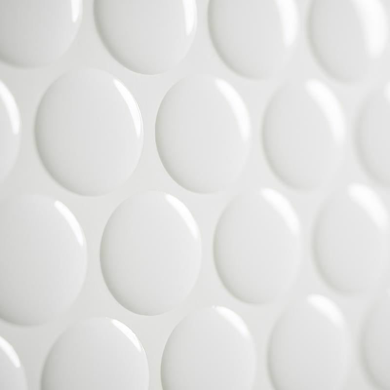 Smart Tiles 8.95 in. W X 8.98 in. L White Glazed Vinyl Adhesive Wall Tile 4 pc