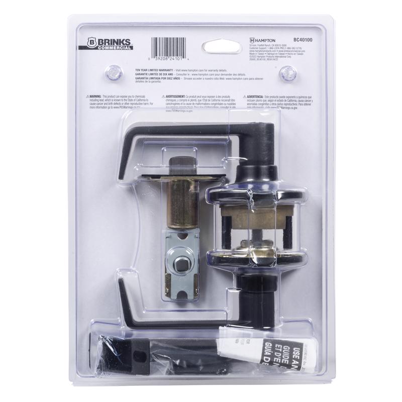 Brinks Commercial Matte Black Privacy Lever Right or Left Handed