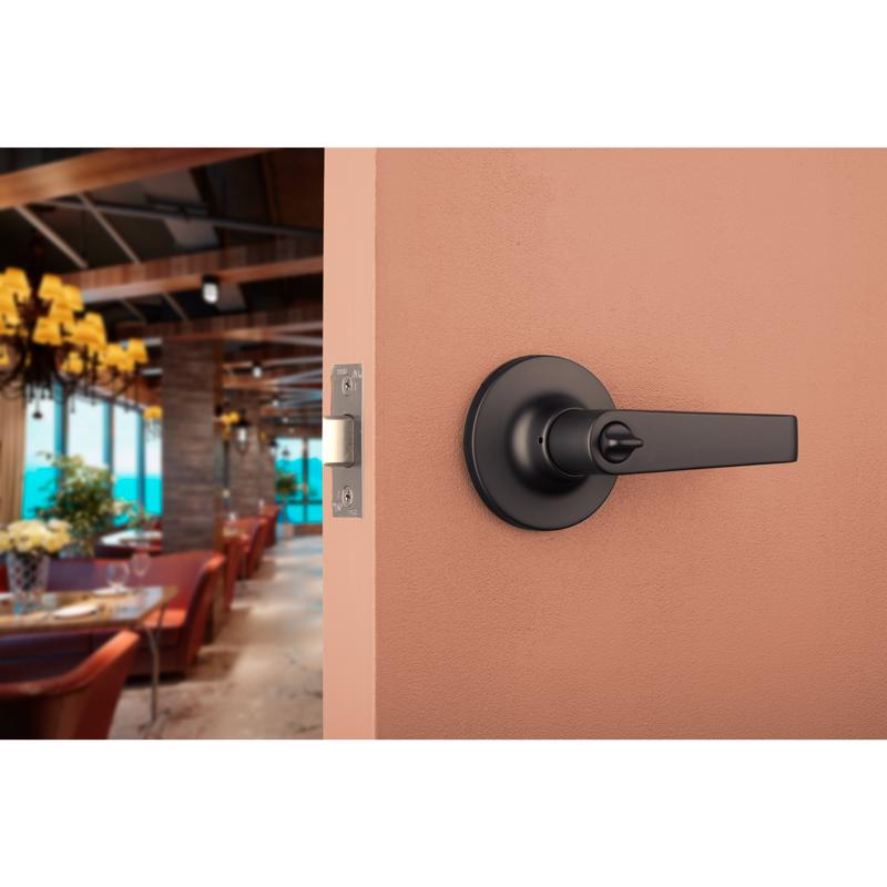 Brinks Commercial Matte Black Privacy Lever Right or Left Handed