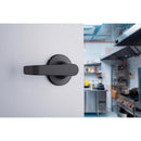 Brinks Commercial Matte Black Passage Lever 2 in.