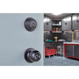 Brinks Commercial Matte Black Knob and Deadbolt Set 2 in.
