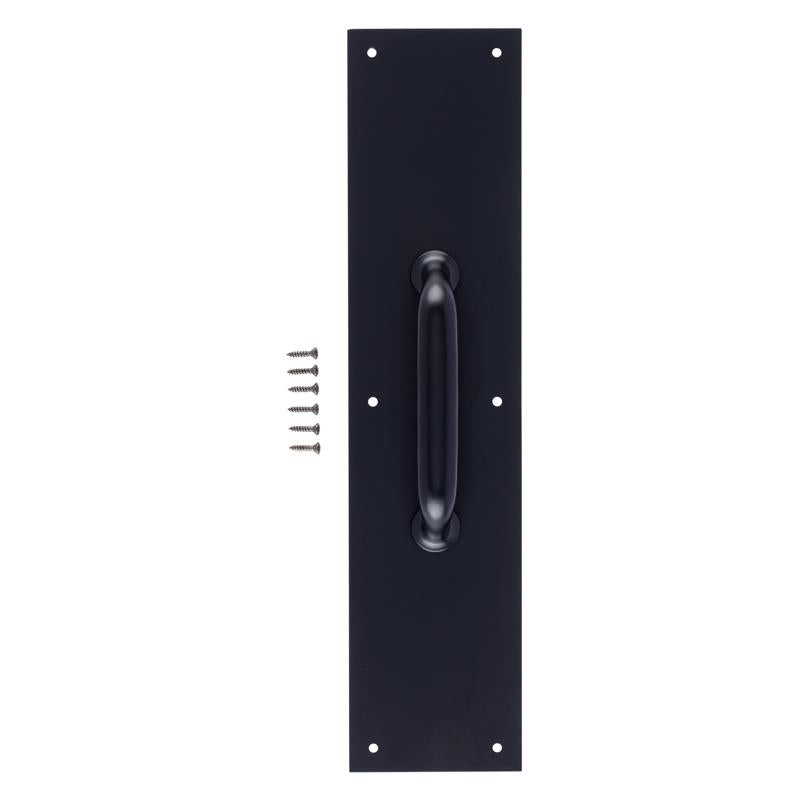 Brinks Commercial 15 in. L Matte Black Stainless Steel Pull Plate