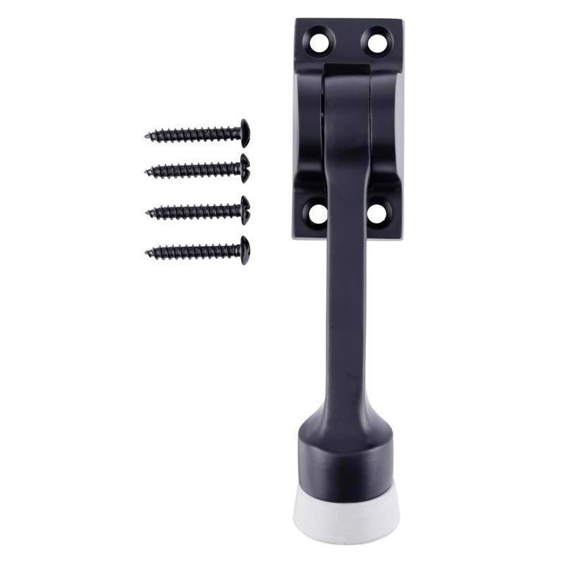 Brinks Commercial Steel Matte Brass/Black Kick-Down Door Holder Mounts to door 1 in.