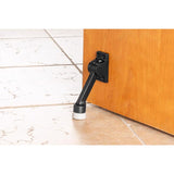 Brinks Commercial Steel Matte Brass/Black Kick-Down Door Holder Mounts to door 1 in.