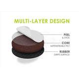 Slipstick Gorillapads Furniture Gripper 1 in. W X 1 in. L Rubber Black 16 pk