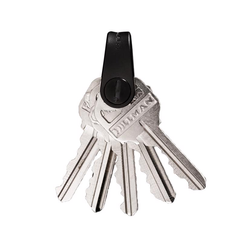KeySmart Stainless Steel Black Minimalist Key Holder
