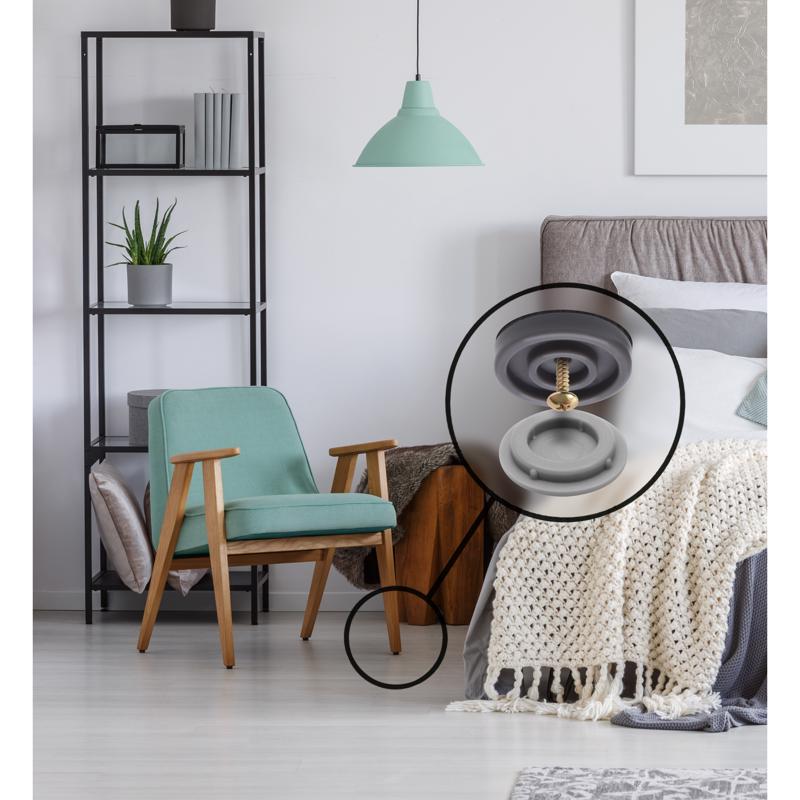 Slipstick GorillaGlides Gray 1 in. Screw-On Plastic Chair Glide 8 pk