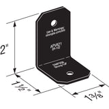 Simpson Strong-Tie APVA 2 in. W X 1.5 in. L Steel Angle