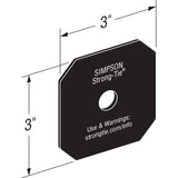 Simpson Strong-Tie APVDW Steel 3 in. Decorative Washer 1 pk