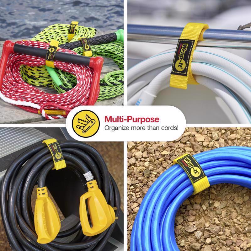 Wrap-It Quick Straps 12 in. L Yellow Polypropylene Cable Wrap