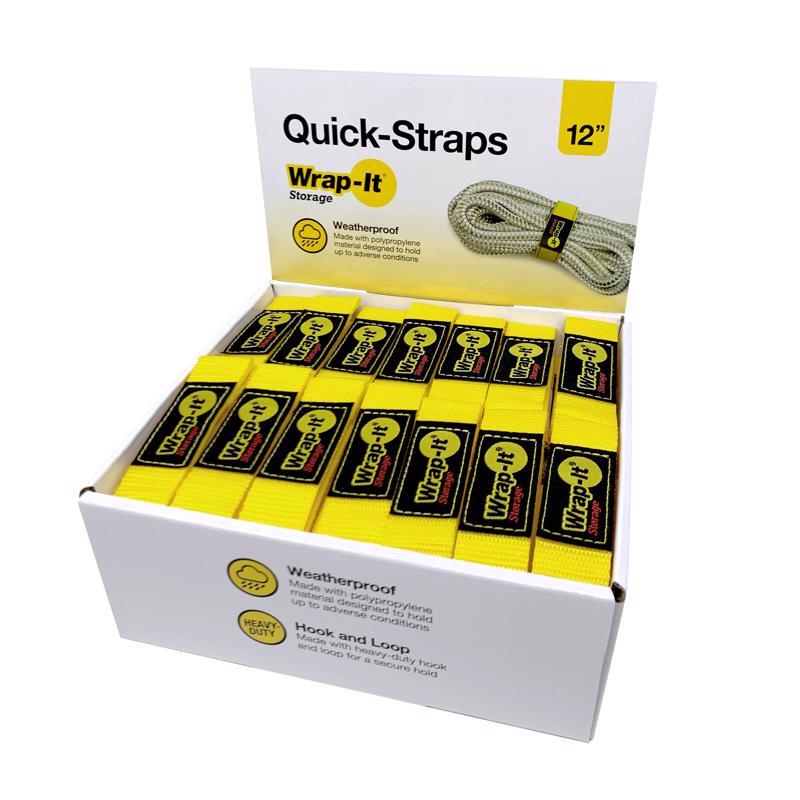 Wrap-It Quick Straps 12 in. L Yellow Polypropylene Cable Wrap