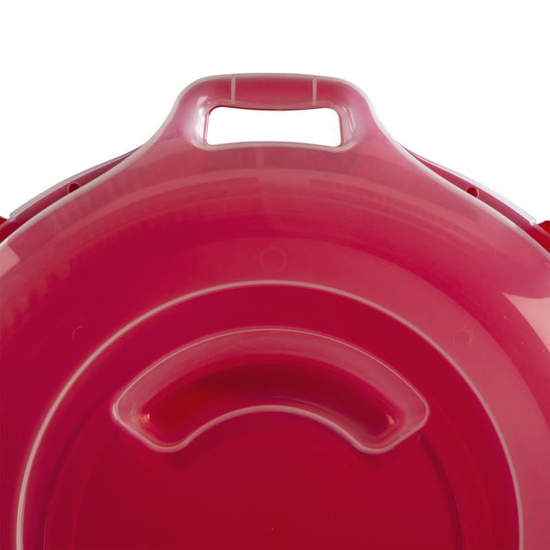 Sterilite Clear/Red Wreath Storage Box 7.5 in. H X 28.38 in. W X 25.25 in. D