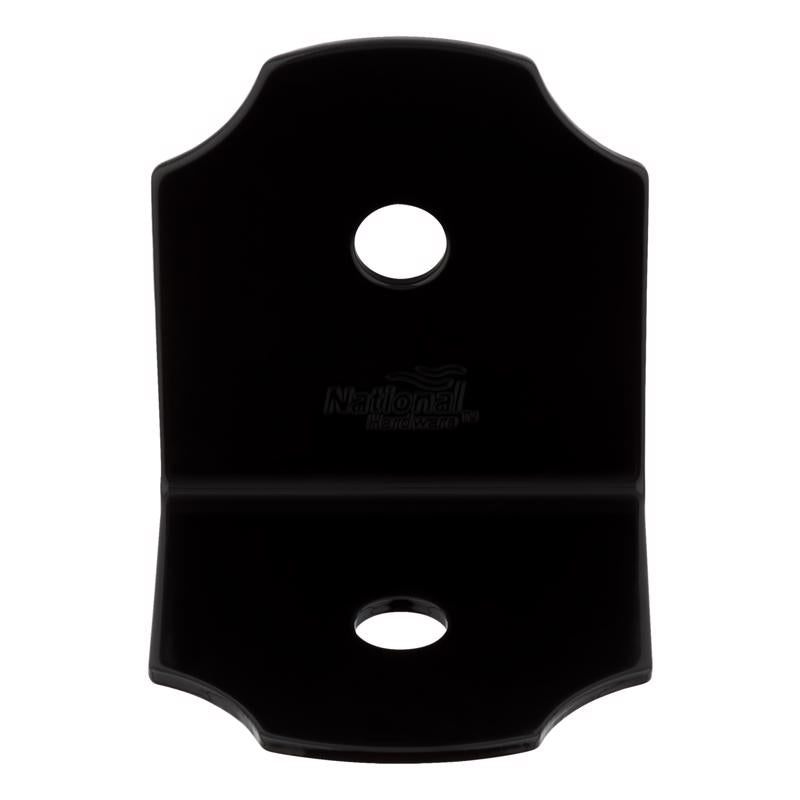National Hardware Hartley 3 in. H X 3 in. W X 3-1/4 in. D Black Steel Flat Corner Brace