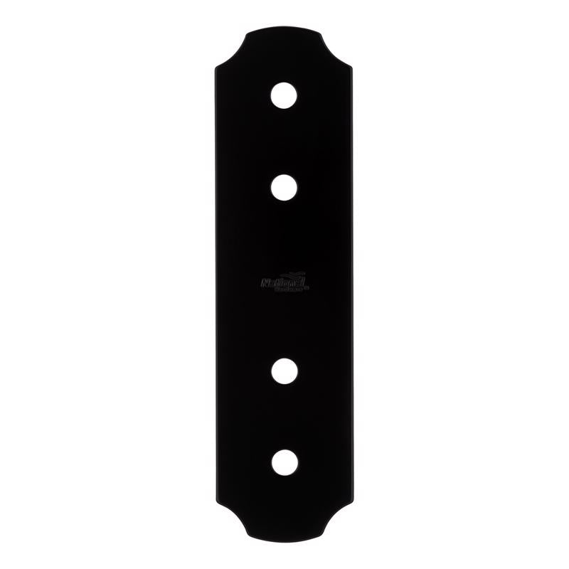 National Hardware Hartley Storm Shine Black Steel Flat Strap 1 pk